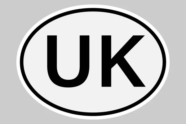 United Kingdom international vehicle registration code — Stock vektor