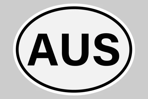 Austrálie Mezinárodní registrační kód vozidla — Stockový vektor