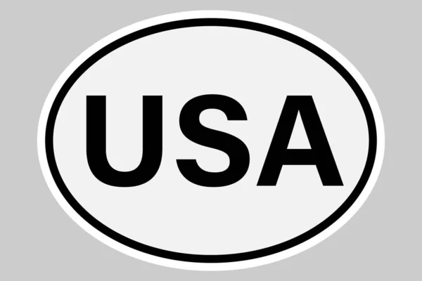 Estados Unidos código internacional de registo de veículos —  Vetores de Stock