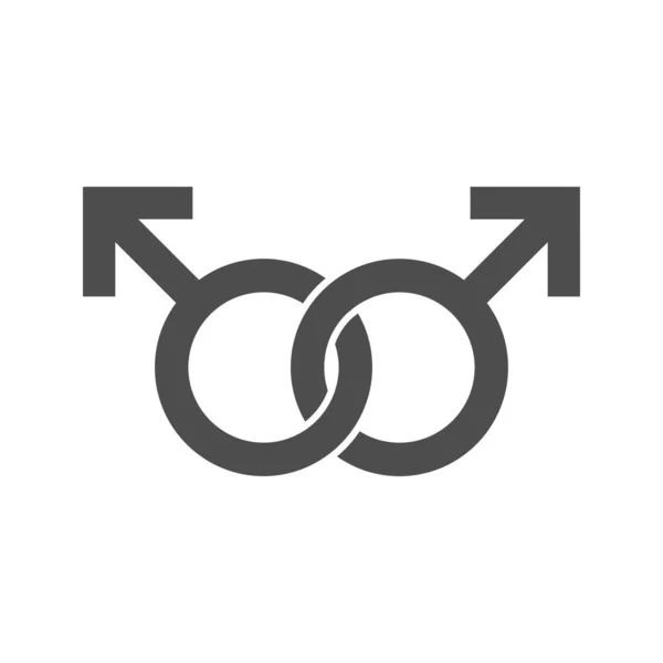Icône vectorielle de signe de genre gay — Image vectorielle