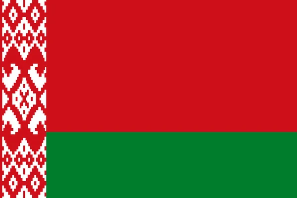 Bielorrússia bandeira oficial do país — Vetor de Stock