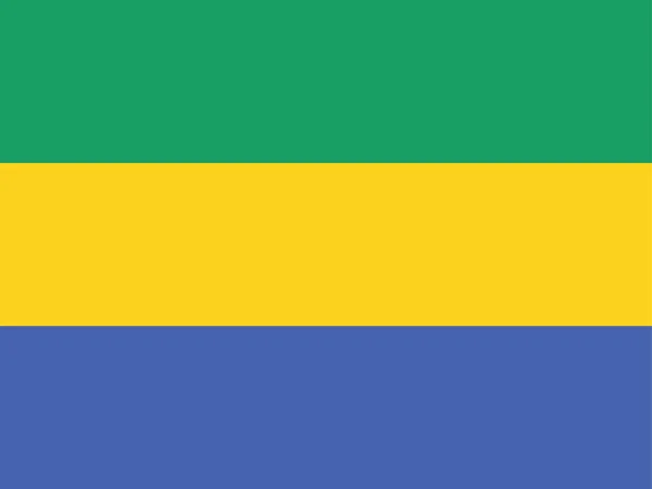 Gabon official flag of country — 图库矢量图片