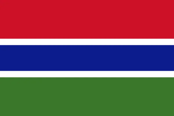 Επίσημη σημαία της χώρας της Γκάμπια — Διανυσματικό Αρχείο