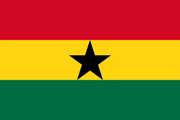 Ghana official flag of country — Stockový vektor