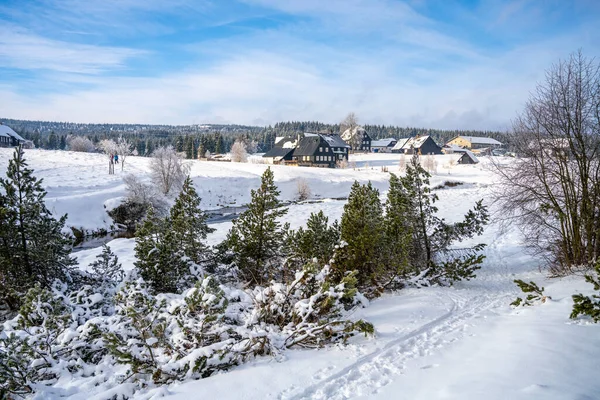 Paisaje invernal de las montañas Jizera — Foto de Stock