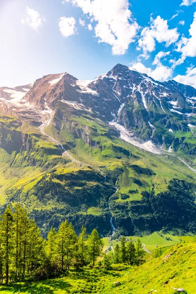 Прекрасний альпійський пік у сонячний літній день — стокове фото