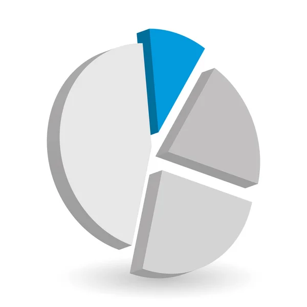 Pie chart elemento de design vetorial — Vetor de Stock