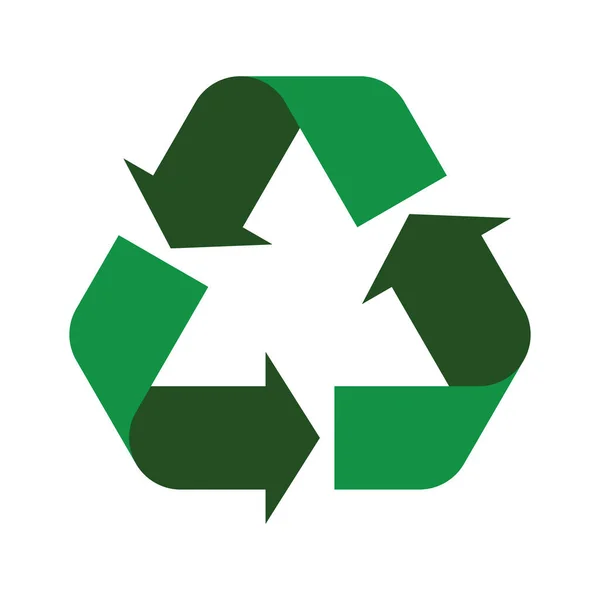 Symbole de recyclage universel plat simple — Image vectorielle