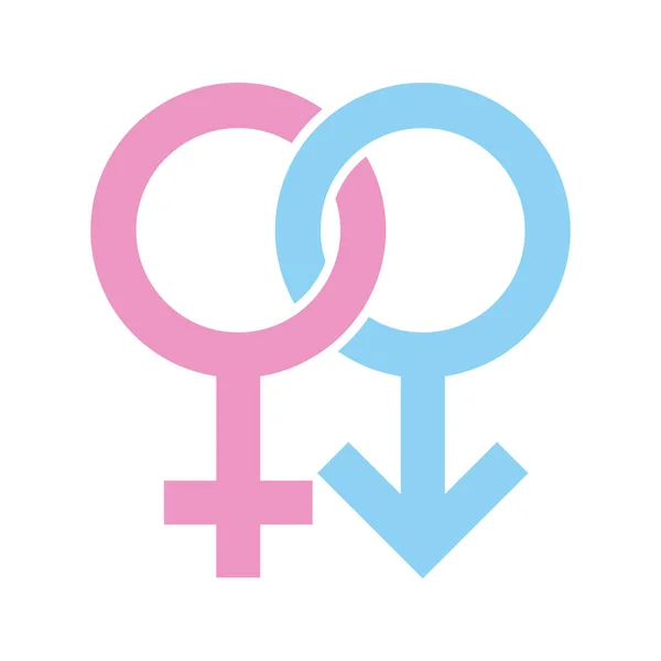 異性間のペアの性別の記号ベクトルのアイコン — ストックベクタ