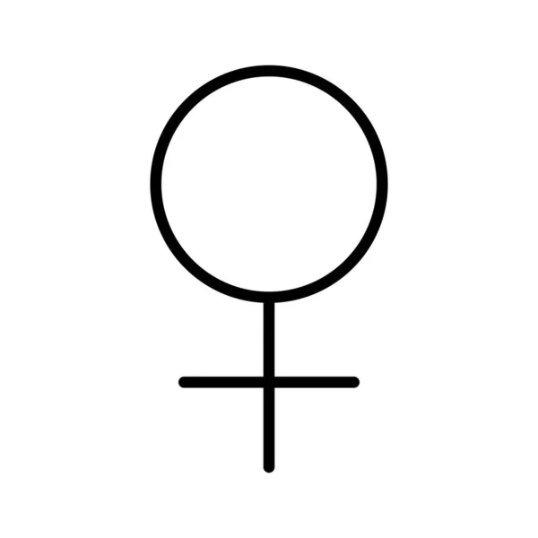 Género femenino signo vector icono — Archivo Imágenes Vectoriales