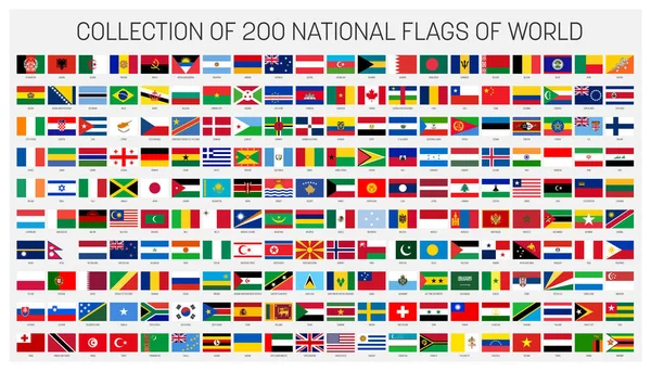 Nationella flaggor i världens länder samling — Stock vektor