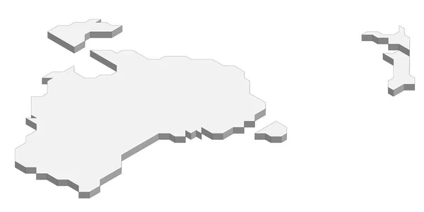 Mapa político isométrico da Austrália —  Vetores de Stock