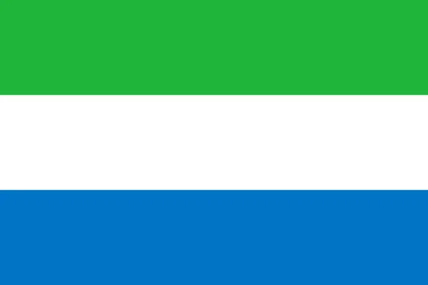 Sierra Leona bandera oficial del país — Vector de stock