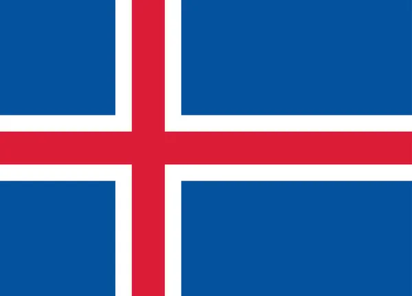 Izland hivatalos lobogója — Stock Vector