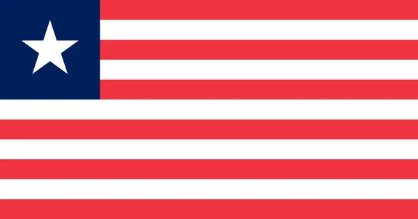 利比里亚官方国旗 — 图库矢量图片
