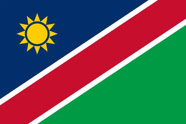 Namibia bandera oficial del país — Vector de stock