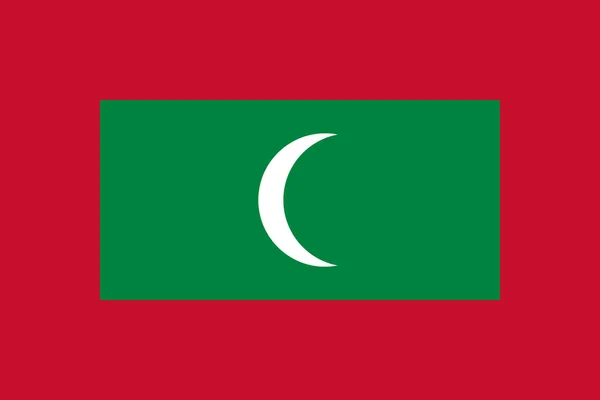 Maldives official flag of country — Stock Vector