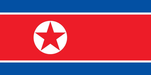 Corée du Nord drapeau officiel du pays — Image vectorielle