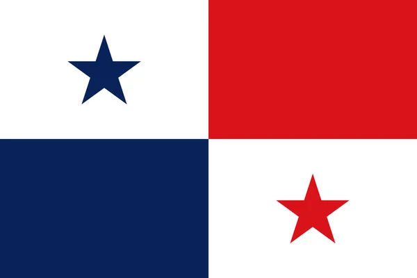 Panamá bandera oficial del país — Archivo Imágenes Vectoriales