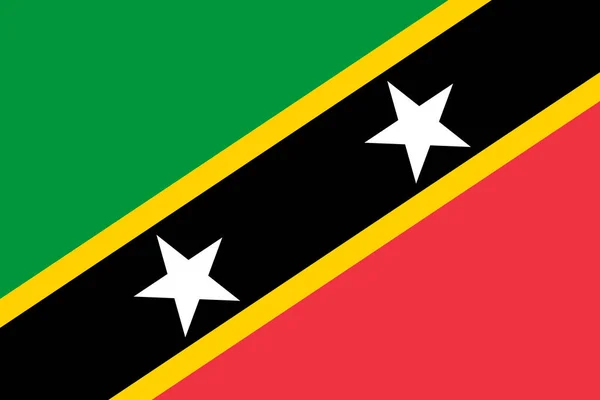 Saint Kitts and Nevis official flag of country — Stock Vector