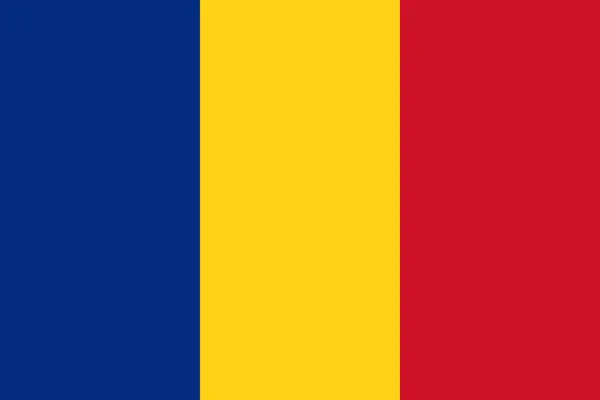 Rumunia urzędowa bandera kraju — Wektor stockowy