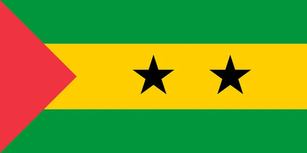 São Tomé e Príncipe bandeira oficial do país — Vetor de Stock