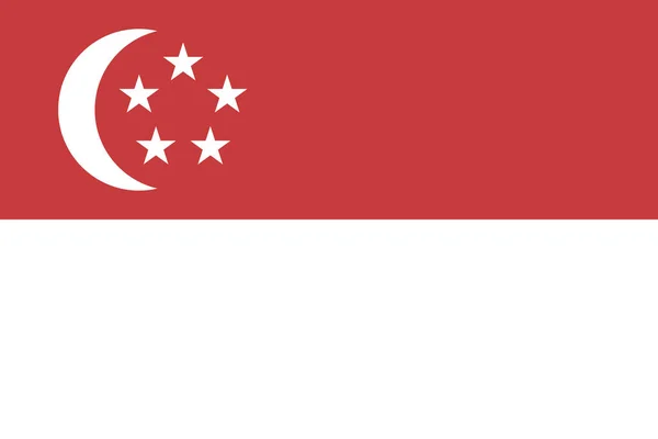 Officiële vlag van Singapore — Stockvector