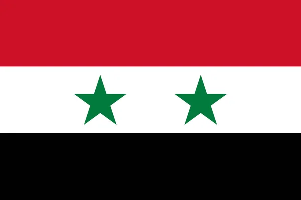 Siria bandiera ufficiale del paese — Vettoriale Stock