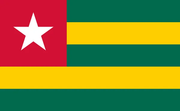 Togo oficjalna bandera kraju — Wektor stockowy
