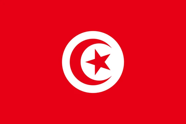 Tunézia hivatalos lobogója — Stock Vector