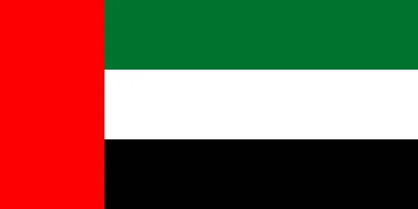 Officiële vlag van de Verenigde Arabische Emiraten — Stockvector