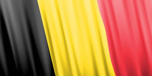 Flaga wektora fali w Belgii — Wektor stockowy