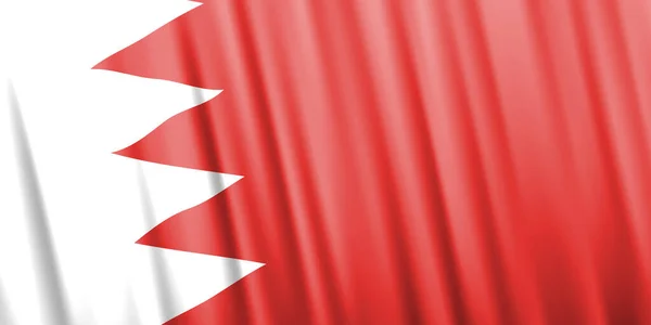 Golvende vectorvlag van Bahrein — Stockvector