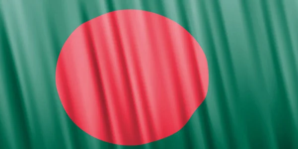 Bandera ondulada vectorial de Bangladesh — Vector de stock