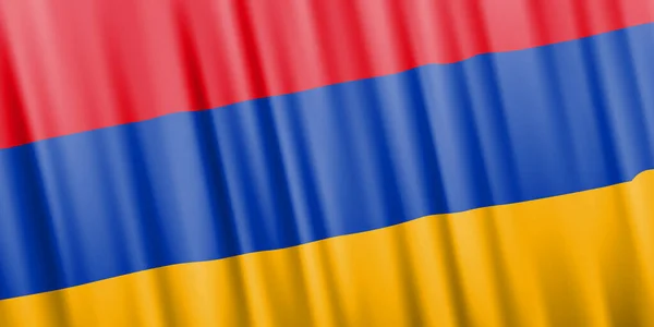 Wellenförmige Vektorfahne Armeniens — Stockvektor