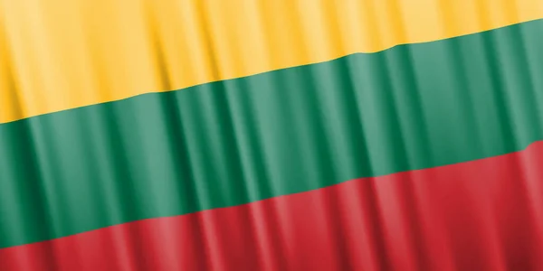 Flaga wektora fali Litwy — Wektor stockowy