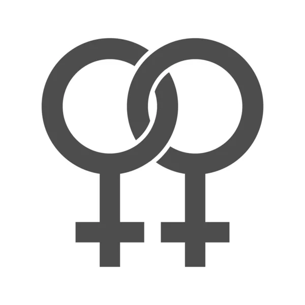 Heterosexual pair gender sign vector icon — Stock Vector