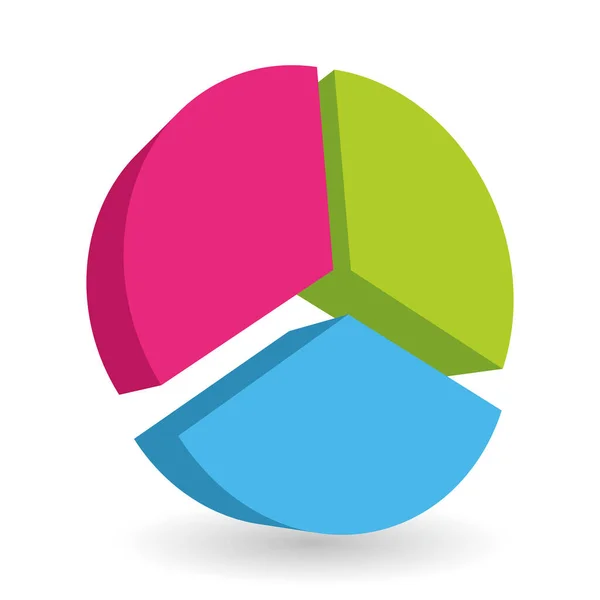 Buntes Kuchendiagramm-Gestaltungselement — Stockvektor