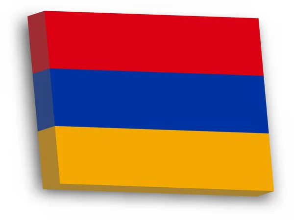 3D vector vlag van Armenië — Stockvector