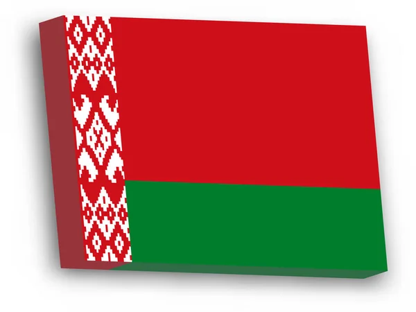 Drapeau vectoriel 3D de Belarus — Image vectorielle