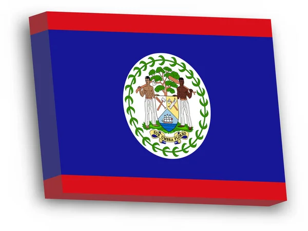 Belize 'nin 3B vektör bayrağı — Stok Vektör