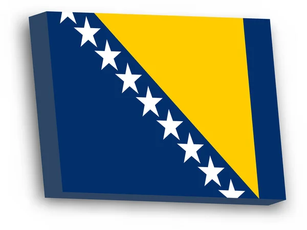 3D vector flag of Bosnia and Herzegovina — Stock Vector