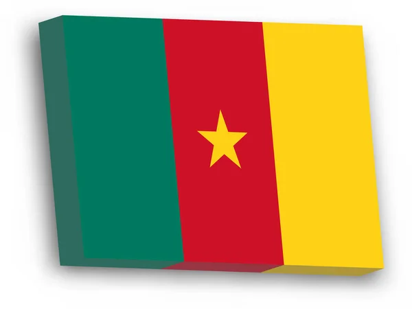 Σημαία 3D διάνυσμα του Καμερούν — Διανυσματικό Αρχείο