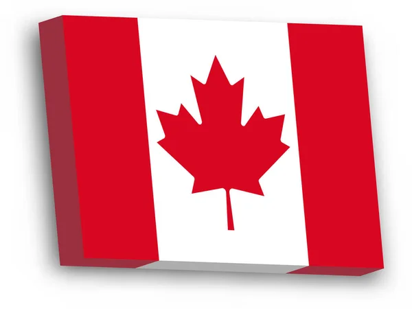 Bandera 3D del vector de Canada — Archivo Imágenes Vectoriales