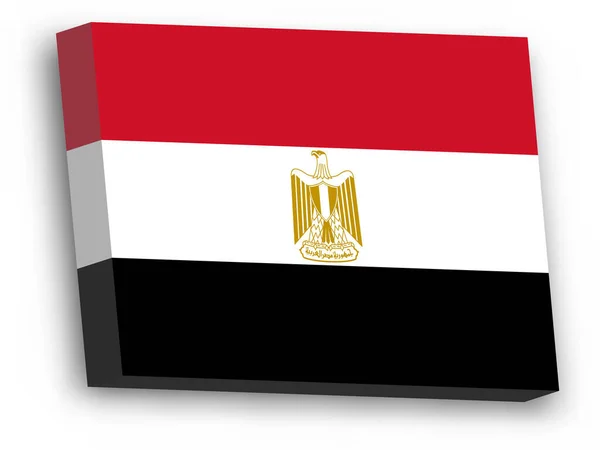 Bandiera vettoriale 3D dell'Egitto — Vettoriale Stock