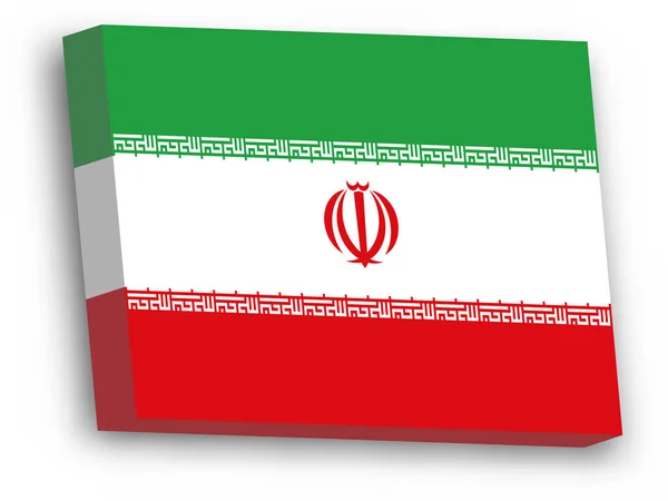 İran 'ın 3B vektör bayrağı — Stok Vektör