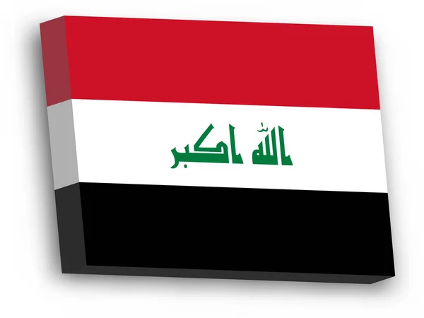 Bandiera vettoriale 3D dell'Iraq — Vettoriale Stock