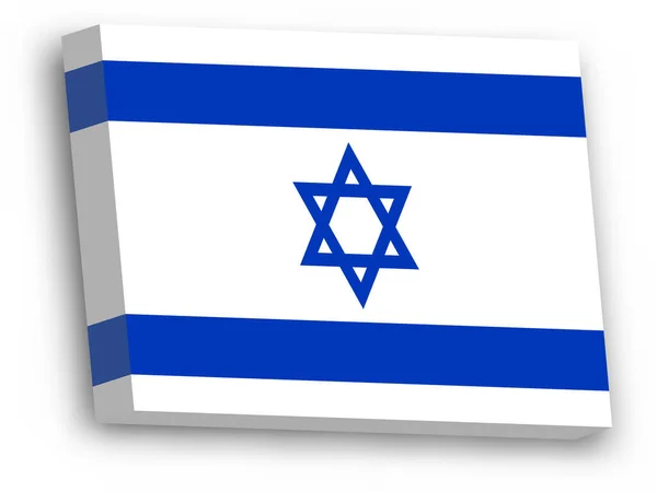 イスラエルの3Dベクトル旗 — ストックベクタ