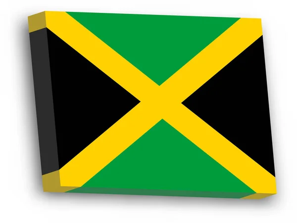 Bandeira vetorial 3D de Jamaica — Vetor de Stock