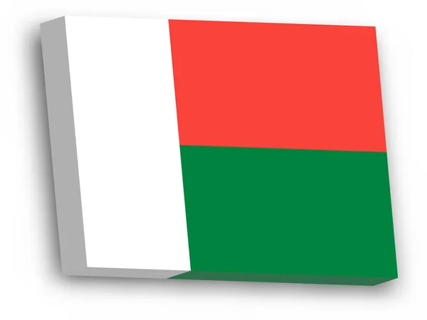 Bandera 3D de Madagascar — Archivo Imágenes Vectoriales